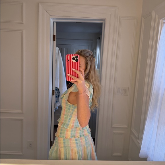 LoveShackFancy Multicolor Smocked Top - Picture 3 of 6